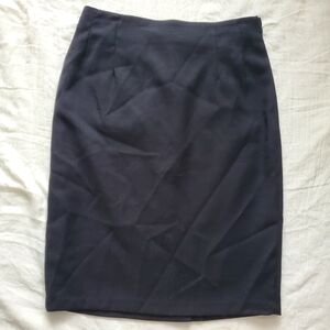 Pure Wool Classic Black Lined Pencil Skirt
